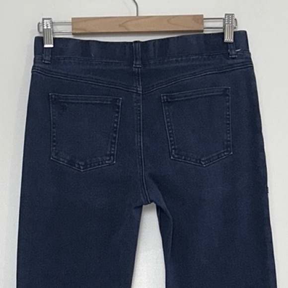 Betabrand Straight-Leg 4-Pocket Yoga Denim Jeans in Dark Indigo - Picture 8 of 14